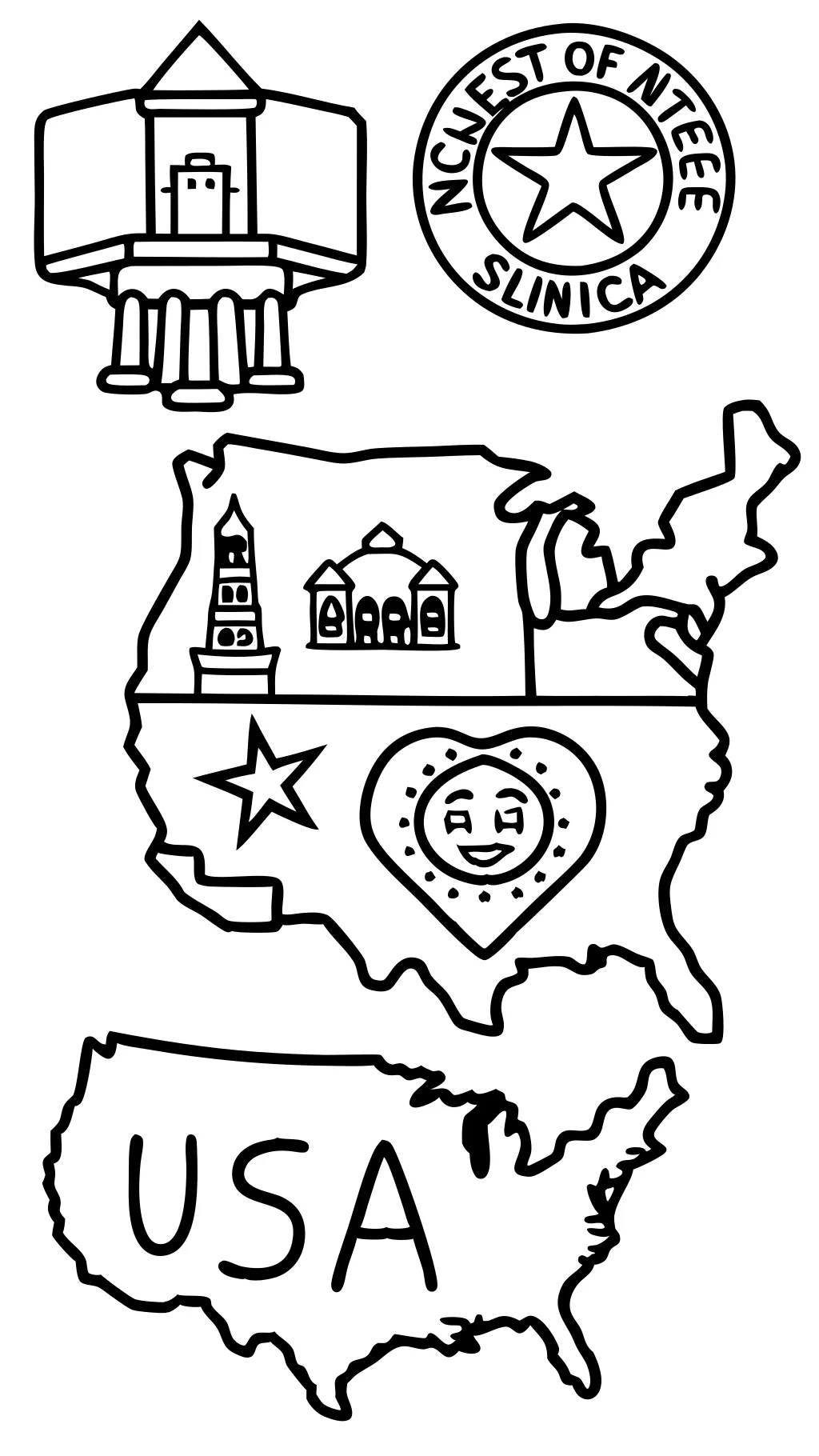 50 states coloring pages